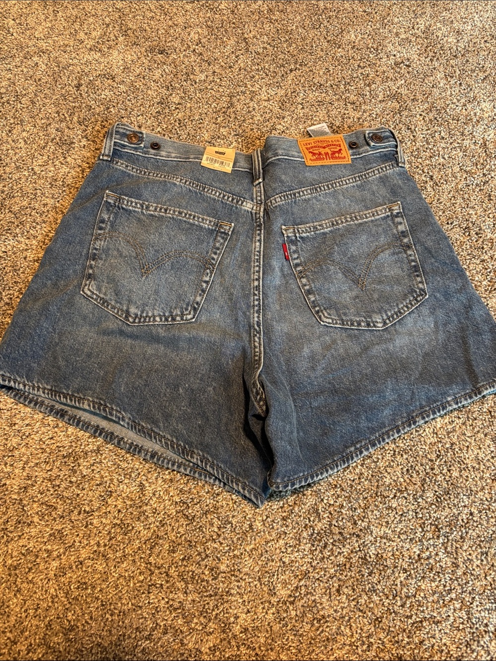 Levi's Classic High-Rise Blue Denim Shorts